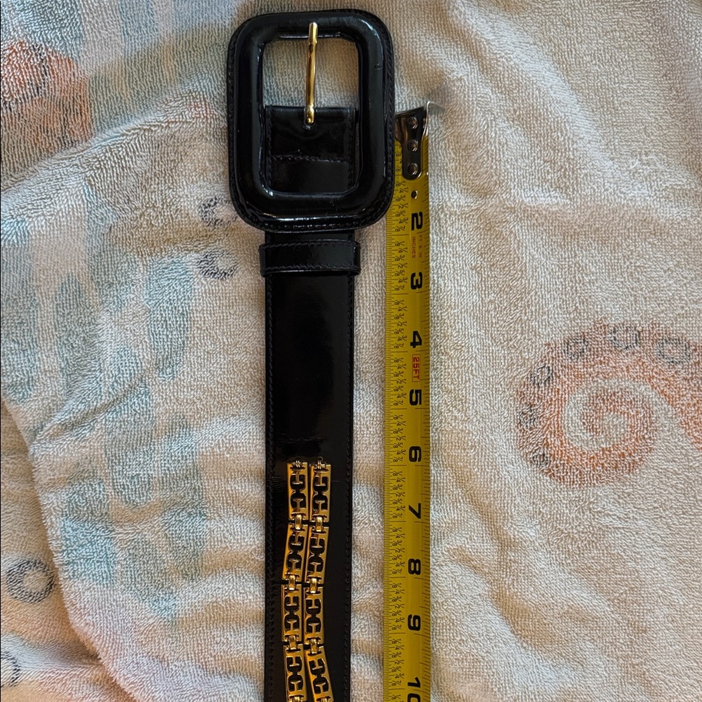 ESCADA Beautiful Deep Blue and Gold Belt with Buckle
